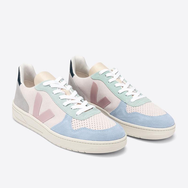 Tenis Veja Mujer Outlet - V-10 Zapatillas Multicolor Suede ES1397333